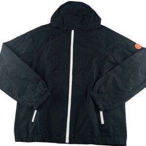 SWIMS Tarifa Full Zip Windbreaker Jacket Men's Size Large Black Hooded Unlined
